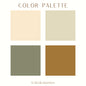 Natural Green Quad Color Palette | Instant Download