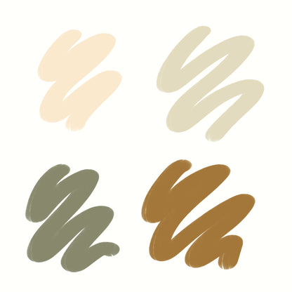 Natural Green Quad Color Palette | Instant Download